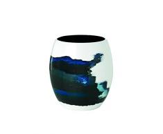 Stelton 450-20 Stockholm Vase, Durchmessser 131, klein, Aluminium und Emaille, Aquatic, 16.5 x 16.5 x 19 cm