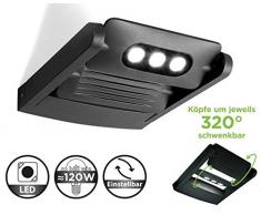 ECO-LIGHT Wandleuchte / Außenleuchte LEDSPOT in anthrazit mit 2x 3x3 Watt CREE LED