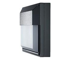 Akzentlicht LED Aussenleuchte mit Dämmerungsschalter, Glas, Integriert, 10 W, Neutralweiß, 27 x 27 x 8 cm