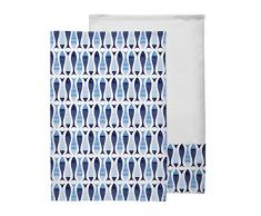 Premier Housewares Pisces Kitchen Geschirrtücher, 2er Set, 100% Baumwolle