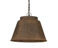 Relaxdays Pendelleuchte Rost im Vintage Look mit künstlich oxidierter Patina in rostbraun auf dem Metall H x D: 140 x 34,5 cm Hängelampe mit Korrosion Lampe im Retro Industrial Stil, braun