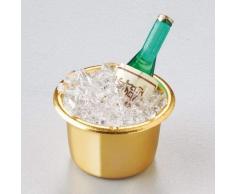 efco – Miniatur Champagner Flasche in Kühler, Mehrfarbig, 3,5 cm