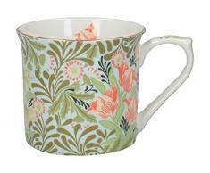 V&A William Morris Bower Wallpaper Bedruckte Kaffeetasse aus feinem Knochenporzellan, 230 ml (8 fl.oz.)