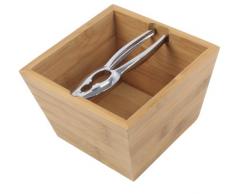 Ambiance Nature 509030 Bambus-Schale mit verchromtem Nussknacker