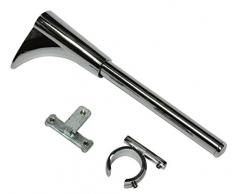 GARDINIA Universal Wandträger, Inkl. Ring- und Kreuzadapter, Wandhalter, Für Gardinenstangen Ø 20 mm, Serie Chicago, Metall, Chrom