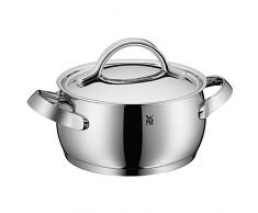 WMF Concento Kochtopf 20cm, Metalldeckel mit Dampföffnung, Bratentopf 3,3l, Cromargan Edelstahl poliert, Innenskalierung, Topf Induktion, unbeschichtet