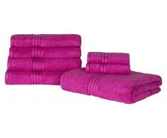 highams Luxuriöse 100% ägyptische Baumwolle 7 Stück Handtuch Bale Fuchsia