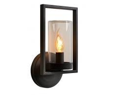 Lucide NISPEN - Wandleuchte Außen - E14 - IP44 - Schwarz