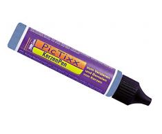 Kreul 49730 - PicTixx KerzenPen, Farbe auf Basis von Flüssigwachs, zum Beschriften, Verzieren und Bemalen von Kerzen, mit feiner Malspitze, 29 ml in blau metallic