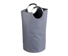 Wenko Wäschesammler Jumbo - Wäschekorb, Multifunktionstasche Fassungsvermögen: 69 l, Ø 38 x 72 cm, anthrazit