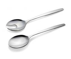 Eñe Eñe Gourmet Dessertlöffel Salatgabel und -löffel Silber