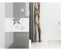 Graz Design 980136_80x57 Sichtschutzfolie Fenstertattoo Fensteraufkleber Deko für Badezimmer Seestern Sterne (GröÃe=80x57cm)