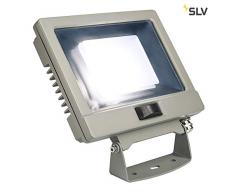 SLV SPOODI SENSOR, LED Outdoor Wandaufbauleuchte, 30W, silbergrau, 4000K Leuchte Aluminium 30 W, grau