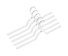 Levivo Kleiderbügel, im 5er Set, Federstahl, weiß, 47 x 2 x cm, 10 Einheiten