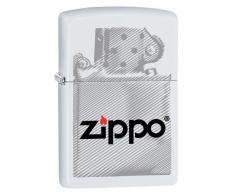 Zippo Feuerzeug 60002501 PL Benzinfeuerzeug, Messing, White Matte, 1 x 3,5 x 5,5 cm