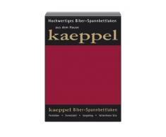 Kaeppel L-016745-48L1-UAKB Biber Spannbettlaken 100 x 200 cm, Farbe: Karmin