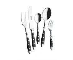 Esmeyer Besteck, Edelstahl, Silber/schwarz, 26.5 x 26.5 x 4 cm