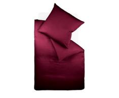 fleuresse G-009100-4074-0200 Makosatin Bettwäsche colours Uni 155 x 200 cm pflaume (4074)