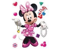 AG Design Disney Minnie Maus Kinderzimmer Wand Sticker, PVC-Folie (Phtalate-Free), Mehrfarbig, 30 x 30 cm