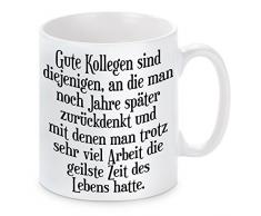 Herzbotschaft Tasse mit Motiv Modell FÃ¼r Gute Kollegen, Keramik, WeiÃ, 11 x 11 x 11 cm