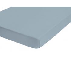 biberna 2744/220/040 Biber Spannbetttuch, Reaktiv gefärbt, nach Ãko-Tex Standard 100, ca. 90 x 190 cm bis 100 x 200 cm, Farbe: blau