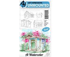 Art Impressions 5121 Aquarellstempel - Gartenhaus