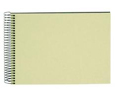 Goldbuch Spiralalbum, Bella Vista, 24x17 cm, 40 schwarze Seiten, Leinen, Lindgrün, 20 924