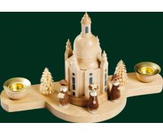 Kerzenhalter mit Dresdner Frauenkirche, Erzgebirge Richard Glässer Seiffen, 17529