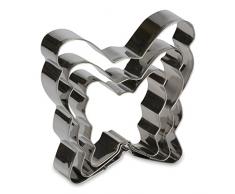 Patisse Ausstechformen Set-Schmetterling, Edelstahl, Silber, 10 x 10 x 10 cm, 3-Einheiten