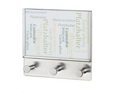 Wenko Bilderrahmen mit Hakenleiste 3er, Edelstahl, Mehrfarbig, 33x33x28 cm