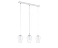 EGLO 94339 A+, Hängeleuchte, Stahl, Integriert, Chrom/ Weiß, 70 x 16 x 110 cm