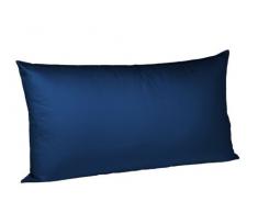 fleuresse Colours Kissenbezug, Mako Satin, marine, 40 x 80 cm
