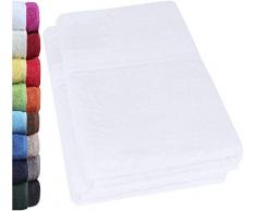 NatureMark 2er Pack DUSCHTÜCHER Premium Qualität 70x140cm DUSCHTUCH Dusch-Handtuch Doppelpack Farbe: Weiß