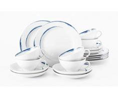 Seltmann Weiden 001.745476 Paso Blue Brush Kaffeeservice 18 tlg.