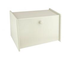Apollo Holz Drop vorne Brotkasten, cremeweiß