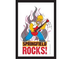 empireposter - Simpsons, The - Homer Rock - GröÃe (cm), ca. 20x30 - Bedruckter Spiegel, NEU - Beschreibung: - Bedruckter Wandspiegel mit schwarzem Kunststoffrahmen in Holzoptik -