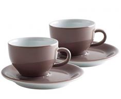 Kahla Tassen, Porzellan, Braun, 4 TLG