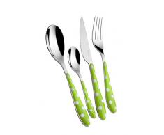 Bugatti BESTECK 24 TEILIG Set Edelstahl 18/10 (DE) POIS Decor Shot Shots Green Table SECHS Stellen