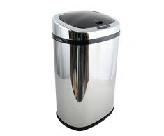 MSV Edelstahl Automatik Sensor Mülleimer Abfalleimer - automatische Öffnung - 50 Liter
