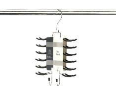 Russel H & L Ltd Krawattenbügel mit 24 rutschfesten Streben, Drehhaken und 2 zusätzlichen Haken für Gürtel