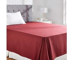 AmazonBasics Bettlaken, Poly-Baumwolle Fadenzahl 200, 275 x 275 + 10 cm - Burgunderrot