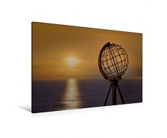 Calvendo Premium Textil-Leinwand 120 cm x 80 cm Quer, Am Nordkap | Wandbild, Bild auf Keilrahmen, Fertigbild auf Echter Leinwand, Leinwanddruck Orte Orte