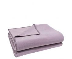 Soft-Fleece-Decke – Polarfleece-Decke mit Häkelstich – flauschige Kuscheldecke – 180x220 cm – 405 pale lavender – von ’zoeppritz since 1828’