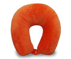 Worlds Best Nackenkissen aus weicher Mikrofaser 12 x 13 x 4 Orange