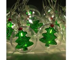 Christmas Workshop batteriebetrieben 10 LED Weihnachten Bäume in Klar 5 cm Weihnachtskugeln Ball Lichter, Kunststoff, transparent,