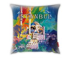 Bonamaison Dekorativ Kissenhülle, Kissenbezug, Zierkissenbezug, Wohnkultur, Für Sofa, Kaffeestube, Größe: 45X45 cm - Entworfen und hergestellt in der Türkei