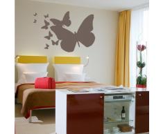 INDIGOS 4052166146227 Wandtattoo w661 Fliegen Schmetterling Wandaufkleber 120 x 79 cm, braun