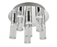 WOFI Deckenleuchte Spa-Line, 6-flammig Serie Kent Farbe 6 x LED / 5 W, 25 x 16 x 25 x Durchmesser 25