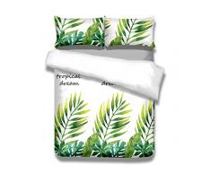 AmeliaHome Averi weiß grün 3tlg Bettwäsche, Baumwolle, Makia, 200x220 + 2 x 80x80