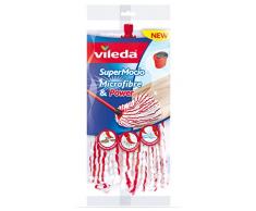 Vileda SuperMocio Microfaser Wischmop Ersatz, rot